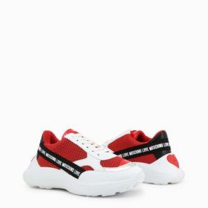 Love Moschino Women's Red White Logo Heart